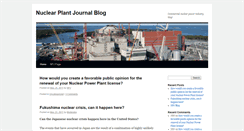 Desktop Screenshot of blog.nuclearplantjournal.com