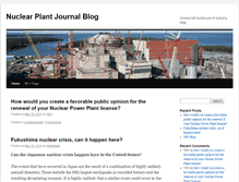 Tablet Screenshot of blog.nuclearplantjournal.com